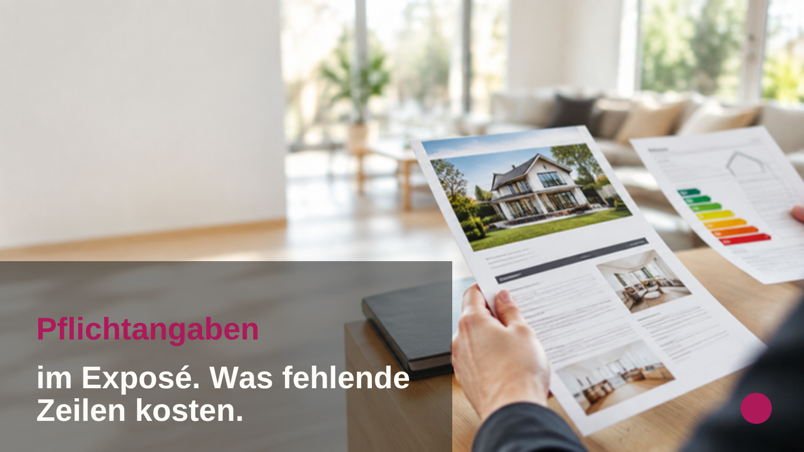 Cover: Pflichtangaben im Exposé